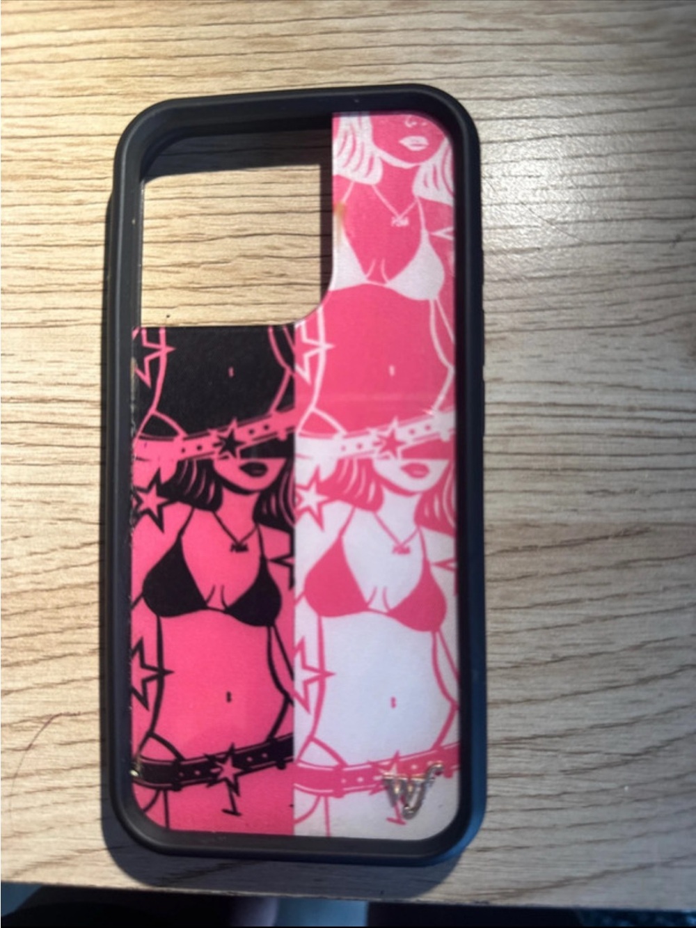 Wildflowers Pink & Black Pop-Art Bikini Girl Phone Case Cover